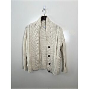 Reiss Womens Wool Cashmere Blend Cable Knit Cardigan Sweater XS Classic Minimal
